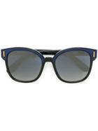 Prada Eyewear Colourblock Square Sunglasses - Blue