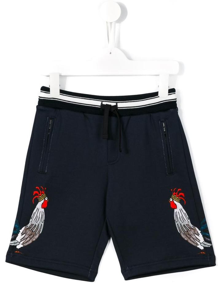 Dolce & Gabbana Kids 'chinese New Year' Track Shorts, Boy's, Size: 12 Yrs, Blue