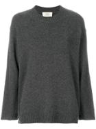 Ports 1961 Ribbed Trim Loose Fit Jumper - Grey