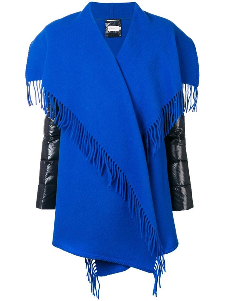 Moncler Padded Sleeves Cloak - Blue