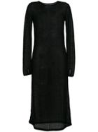 Mm6 Maison Margiela Sheer Knitted Dress - Black