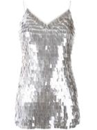 Alice+olivia Contessa Sequinned Slip Dress - Silver