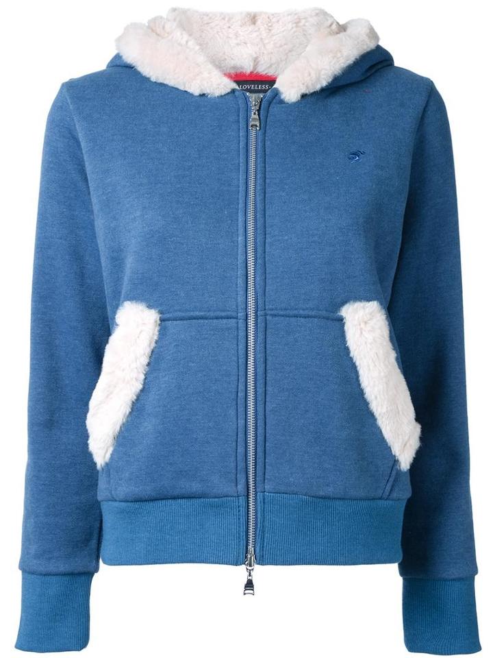 Loveless Zipped Hoodie, Women's, Size: 34, Blue, Cotton/polyester