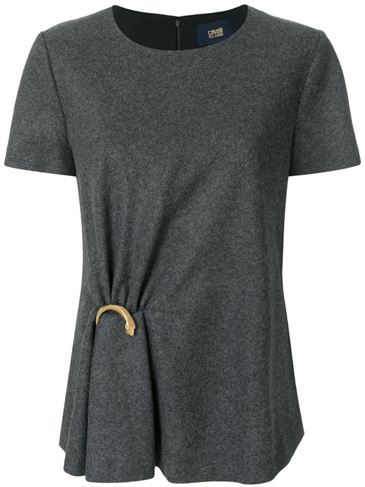 Cavalli Class Snake Clip Detail T-shirt - Grey