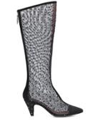 Les Petits Joueurs Mesh High Boots - Black