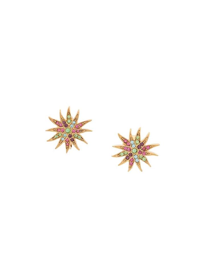 Susan Caplan Vintage 1980's D'orlan Star Clip-on Earrings - Gold