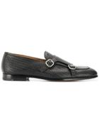 Doucal's Woven Monk Shoes - Black