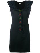 Yves Saint Laurent Vintage Ruffled Button-down Dress - Black
