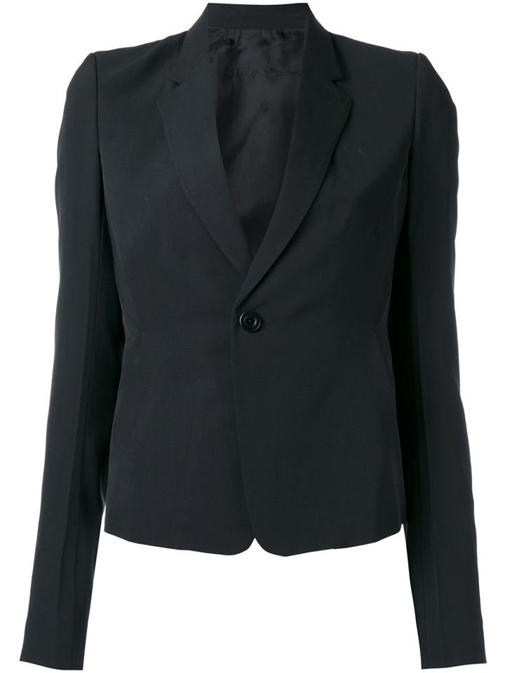 Rick Owens One Button Blazer, Women's, Size: 48, Black, Cupro/viscose/virgin Wool