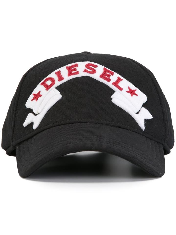Diesel Banner Patch Cap, Adult Unisex, Size: Medium, Black, Cotton