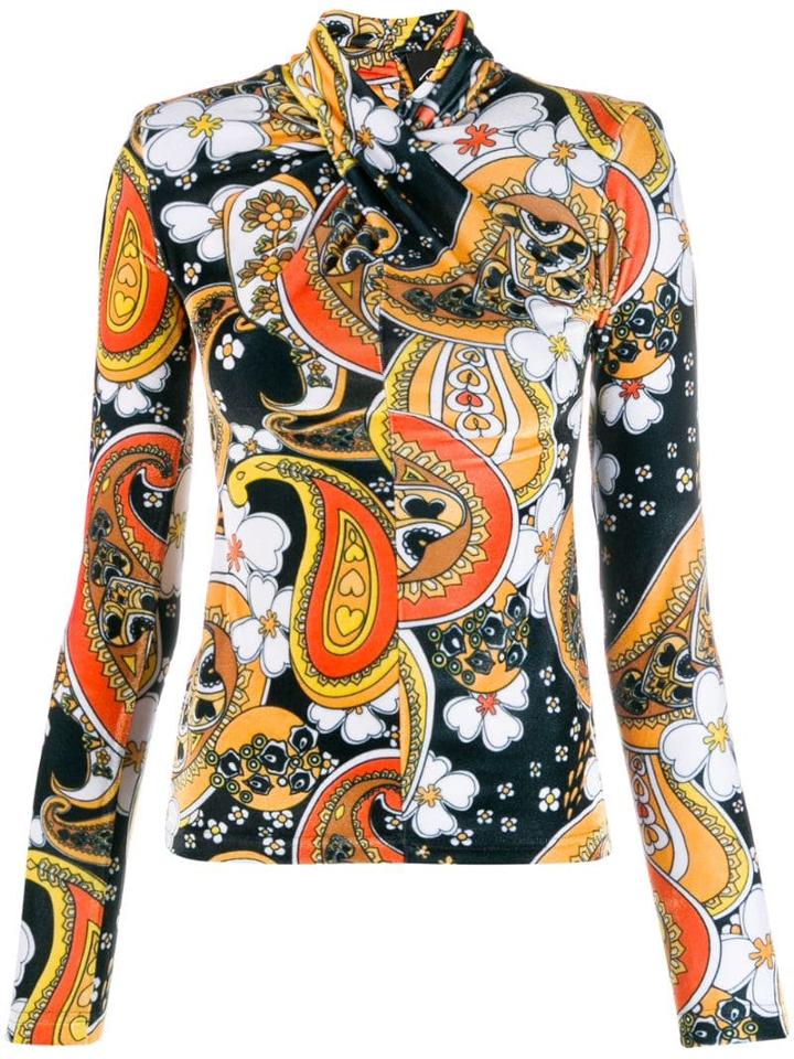 Richard Quinn Paisley Print Sweater - Black