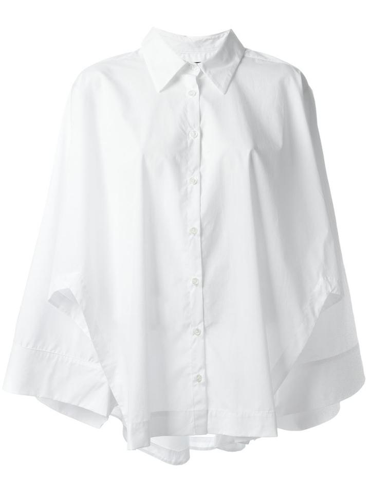 Avelon Cape Shirt, Women's, Size: 38, White, Cotton