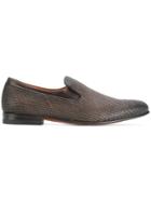 Santoni Woven Loafers - Brown