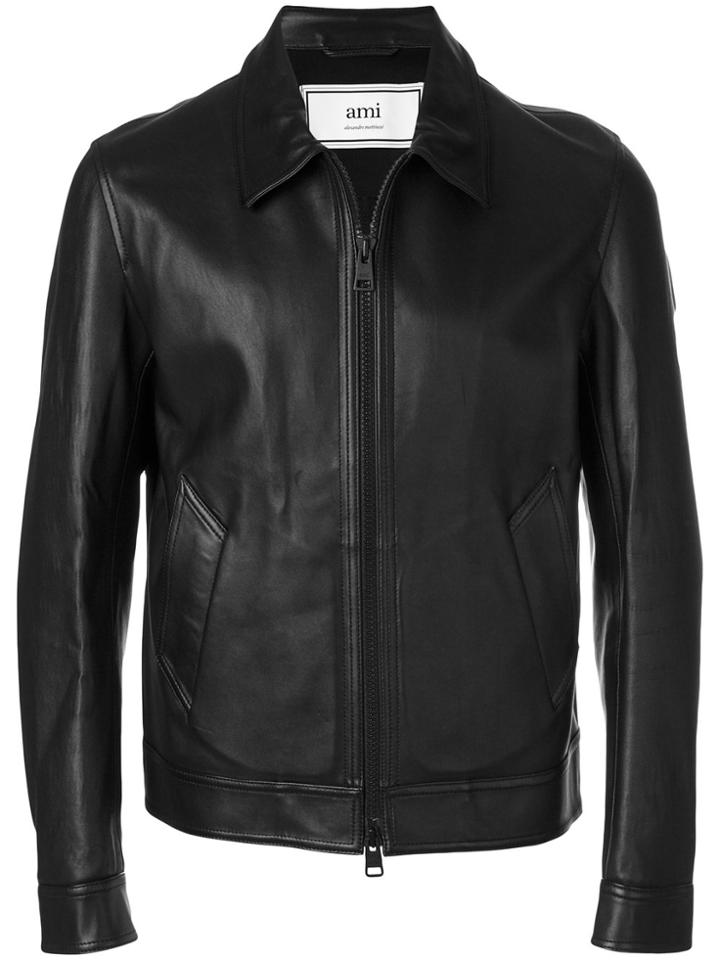 Ami Alexandre Mattiussi Bonded Zipped Jacket - Brown