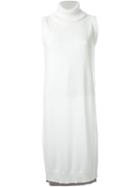 Loveless Sleeveless Knitted Midi Dress, Women's, Size: 36, White, Cotton/acrylic