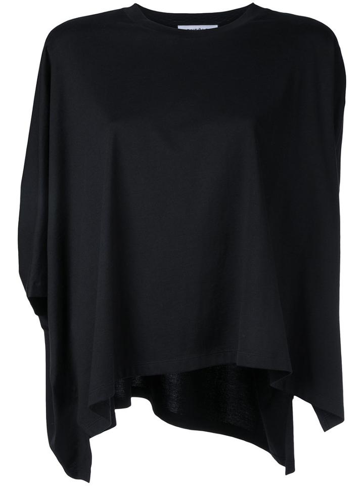 Enföld - Asymmetric Sleeve T-shirt - Women - Cotton - 38, Black, Cotton