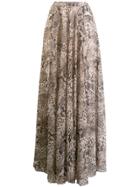 Liu Jo Python Print Full Skirt - Neutrals