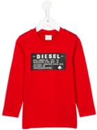 Diesel Kids 'taggi' T-shirt, Boy's, Size: 8 Yrs, Red