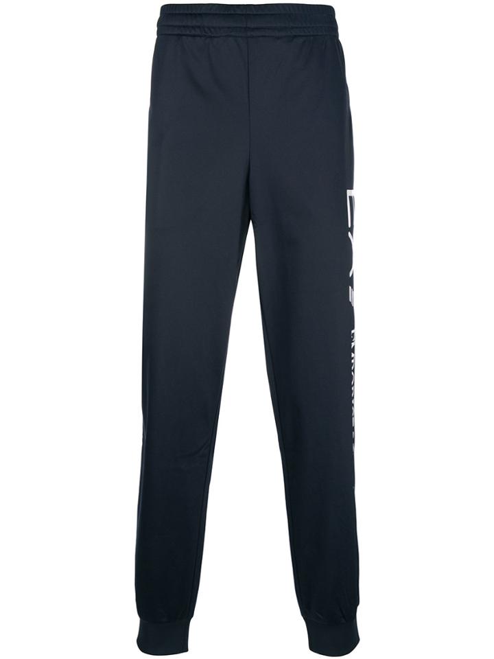 Ea7 Emporio Armani Side Logo Track Pants - Blue