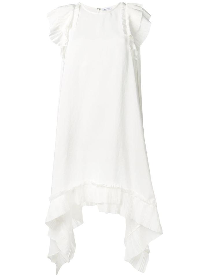 P.a.r.o.s.h. Pintuck Shoulder Dress - White