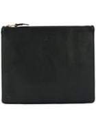 Ugly One Zip Up Padded Clutch Bag, Adult Unisex, Black, Leather