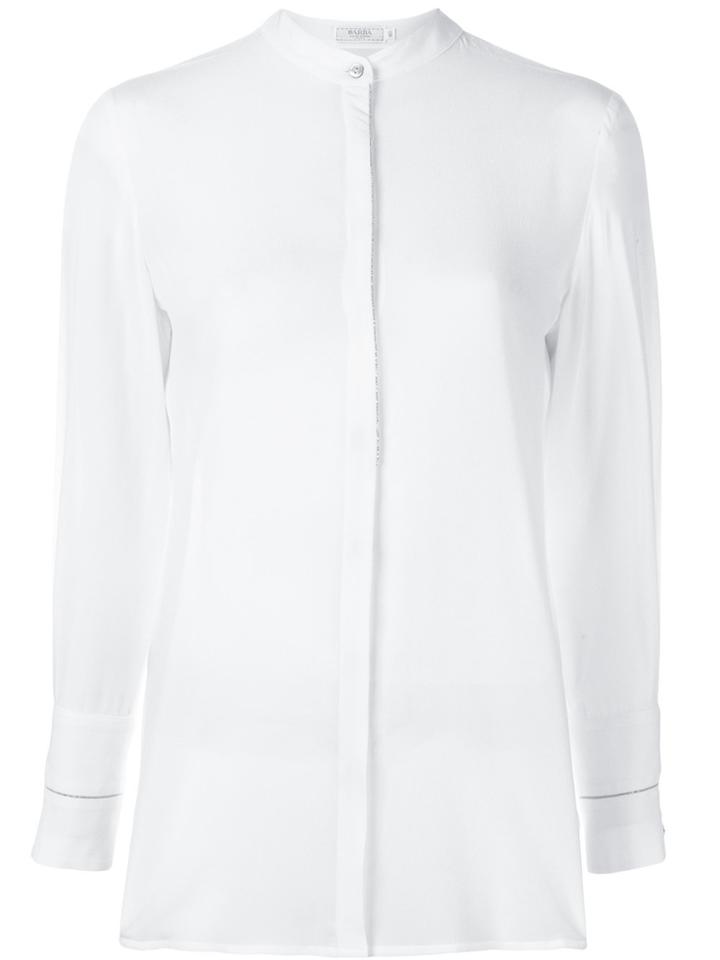 Barba Loose Fit Blouse - White