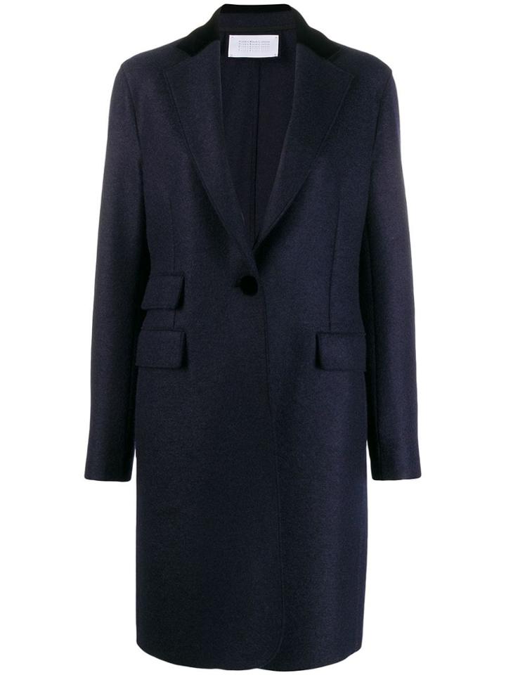Harris Wharf London Open Front Coat - Blue