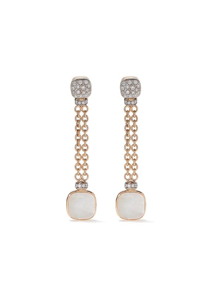 Pomellato 18kt Rose And White Gold Nudo Mother-of-pearl, White Topaz