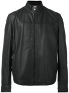 Boss Hugo Boss High Collar Jacket, Men's, Size: 46, Black, Lamb Skin/polyamide/polyester/cotton