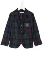 Dolce & Gabbana Kids - Checked Blazer - Kids - Viscose/virgin Wool - 8 Yrs, Blue