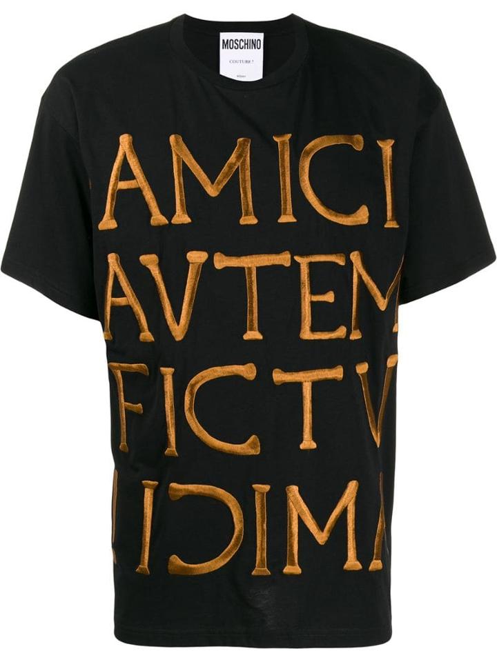 Moschino Roman Embroidery T-shirt - Black