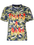 Filles A Papa Fire Printed T-shirt - Green