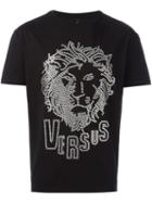 Versus Lion Head T-shirt, Men's, Size: Xl, Black, Cotton/spandex/elastane/metal