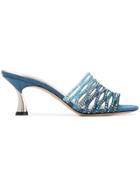 Casadei K Blade Mules - Blue