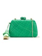 Serpui Straw Clutch Bag, Women's, Green
