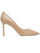 Jimmy Choo Romy 85 Pointed Toe Pumps - Nude & Neutrals