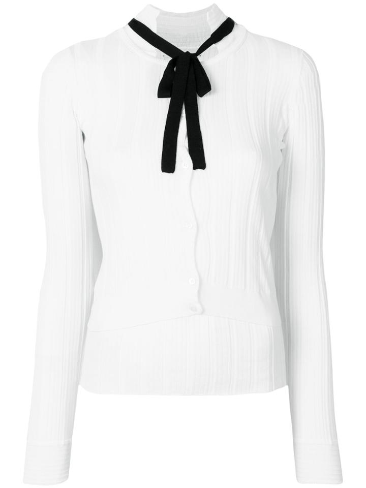 Dorothee Schumacher Tie Neck Knitted Top - White