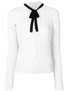 Dorothee Schumacher Tie Neck Knitted Top - White