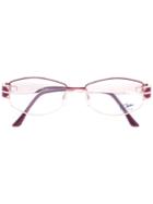Cazal - Enamelled Round Frame Glasses - Women - Acetate/titanium - 52, Pink/purple, Acetate/titanium