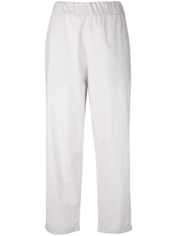 Labo Art - Cropped Trousers - Women - Cotton - 0, Grey, Cotton