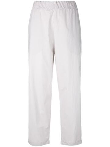 Labo Art - Cropped Trousers - Women - Cotton - 0, Grey, Cotton