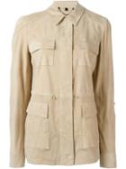 Belstaff Patch Pocket Jacket, Women's, Size: 38, Nude/neutrals, Leather