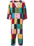 House Of Holland Colour Block Grid Jumpsuit - Multicolour