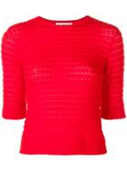 Jil Sander Half-sleeved Sweater - Red