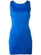 Pleats Please By Issey Miyake Pleated Top, Women's, Size: 3, Blue, Polyester