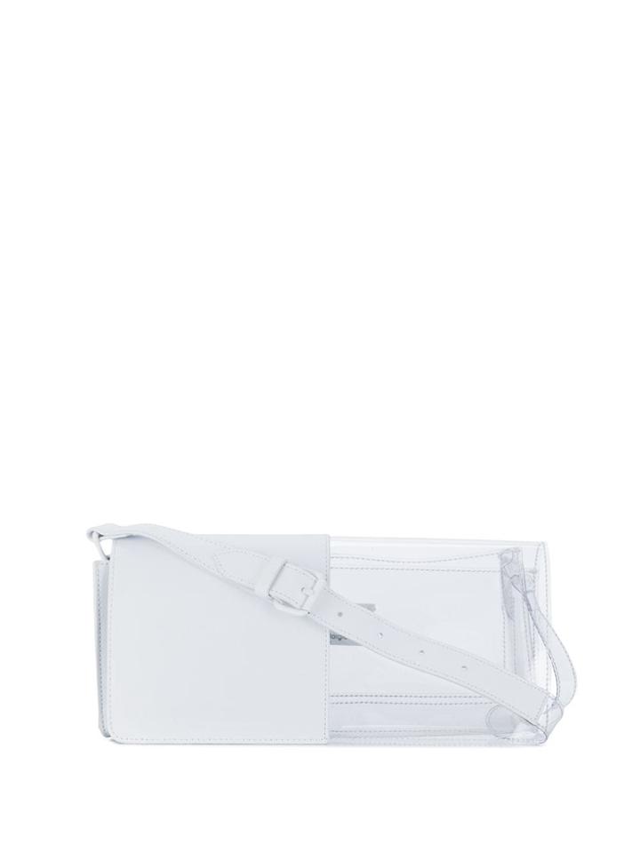 Mm6 Maison Margiela Half Clear Shoulder Bag - White