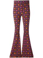 Givenchy Psychedelic Print Flared Trousers - Pink & Purple