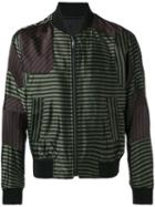 Wooyoungmi - Striped Bomber Jacket - Men - Polyester/rayon/viscose - 52, Green, Polyester/rayon/viscose
