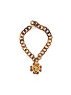 Chanel Vintage Clover Motif Pendant Necklace - Brown