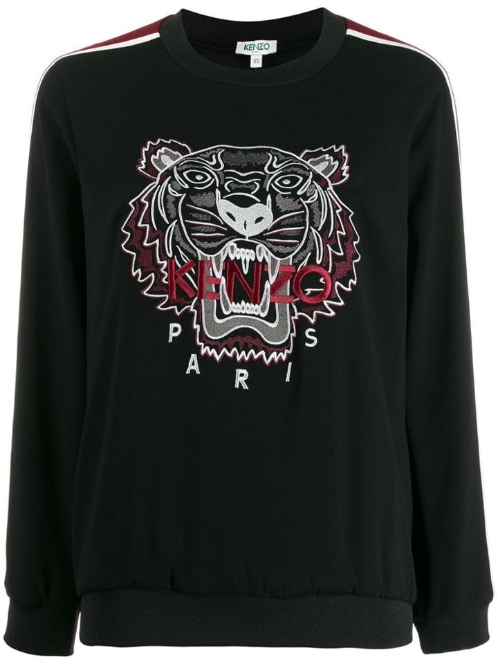 Kenzo Crepe Tiger Top - Black